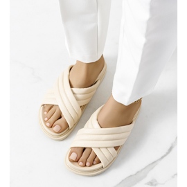 Beige Pantoffeln auf der Daintree-Plattform 2