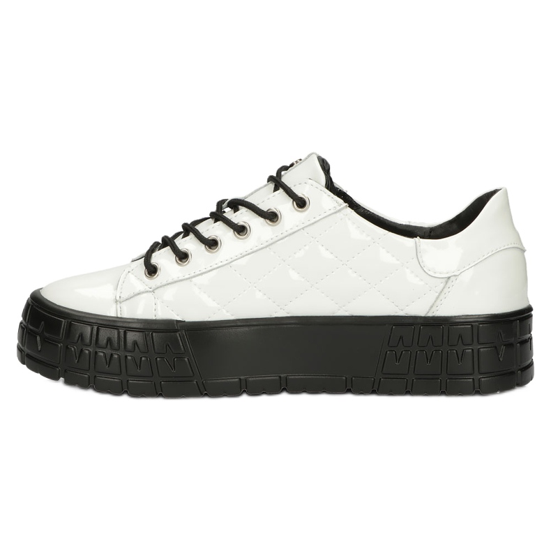 Filippo Stilvolle Leder-Lack-Sneakers DP3932/22 Weiß 1