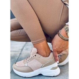 Sportschuhe auf einem versteckten Keilabsatz in Dafne Khaki beige 1