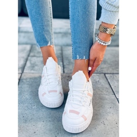 Knallblaue Turnschuhe weiß 1