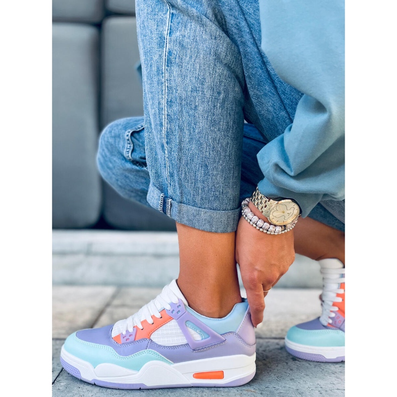 Inika Multi lila Turnschuhe weiß violett orange mehrfarbig grün 1
