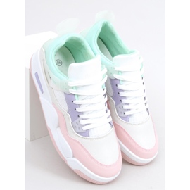 Inika Multi Beige Turnschuhe weiß lila rosa mehrfarbig grün 2