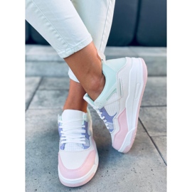 Inika Multi Beige Turnschuhe weiß lila rosa mehrfarbig grün 1