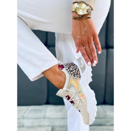 Ebba Gold-Trainer beige rot mehrfarbig golden 1