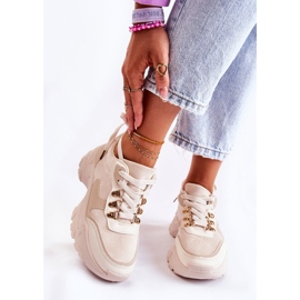 PG1 Damen Wildleder Sportschuhe Turnschuhe Hellbeige Britany 1