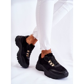 PG1 Damen Wildleder Sportschuhe Turnschuhe Schwarz Britany 1