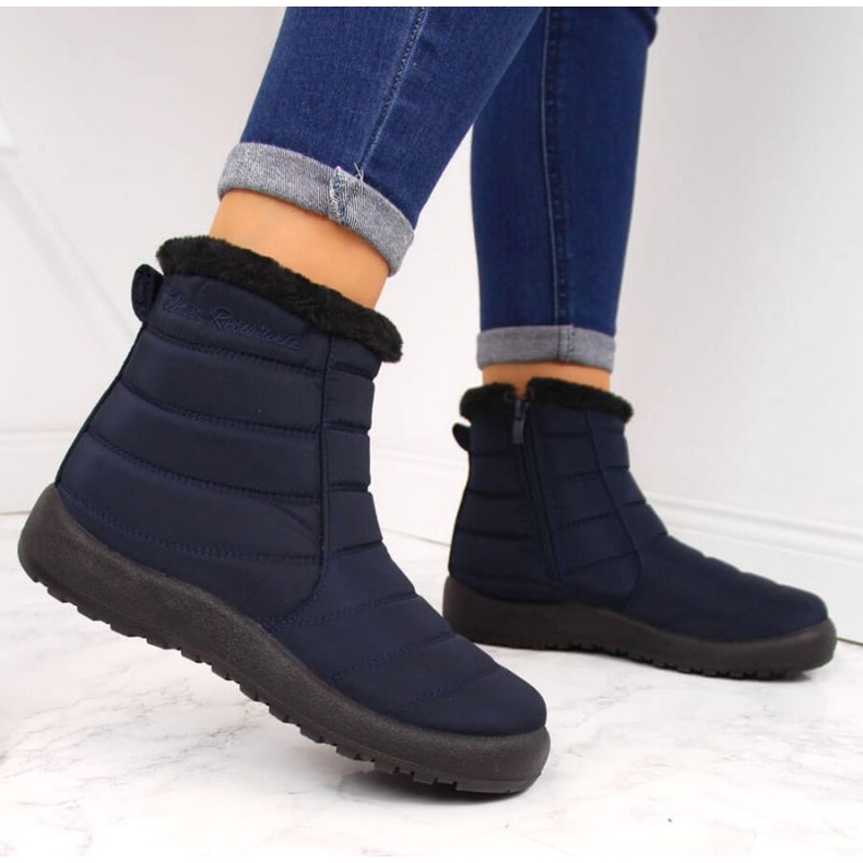Wasserdichte Schneestiefel mit Reißverschluss News W EVE181B marineblau 2