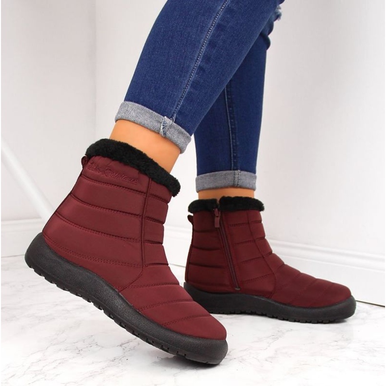 Wasserdichte Schneestiefel mit Reißverschluss News W EVE181C burgundy rot 2