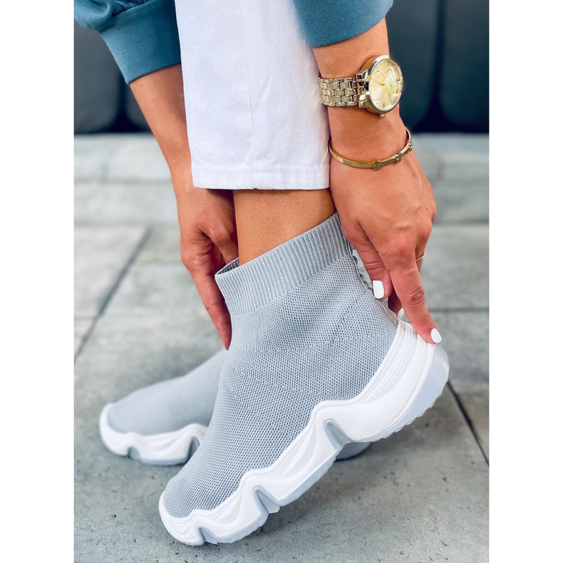 Nova Grey High-Top-Socken-Sportschuhe grau 1