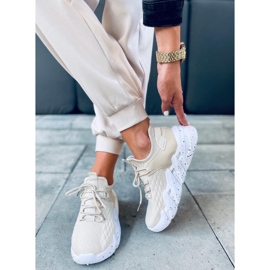 Indu Beige Sockensportschuhe 1