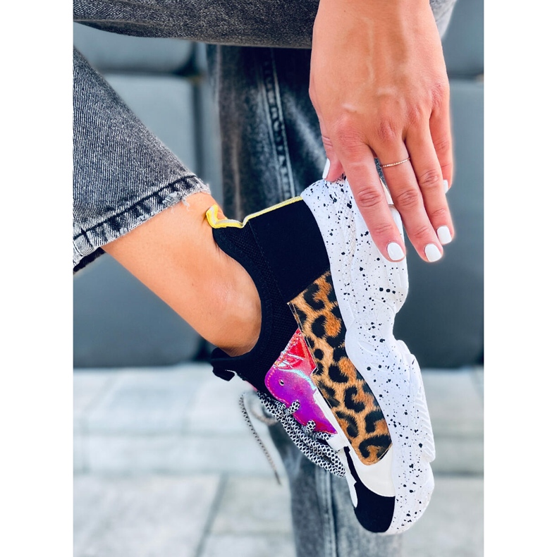 Agnes Schwarze Turnschuhe mehrfarbig 1