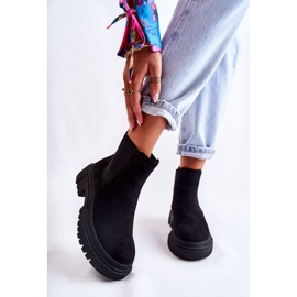 PS1 Schwarze Lorea Wildleder-Slip-On-Worker-Stiefel 1