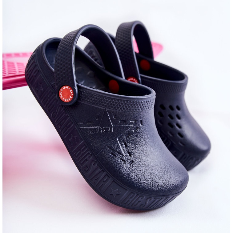 Leichte Kinderhausschuhe Kroks Big Star II375002 Marineblau 1