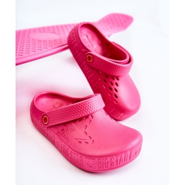 Leichte Kinderhausschuhe Kroks Big Star II375006 Fuchsia rosa 1