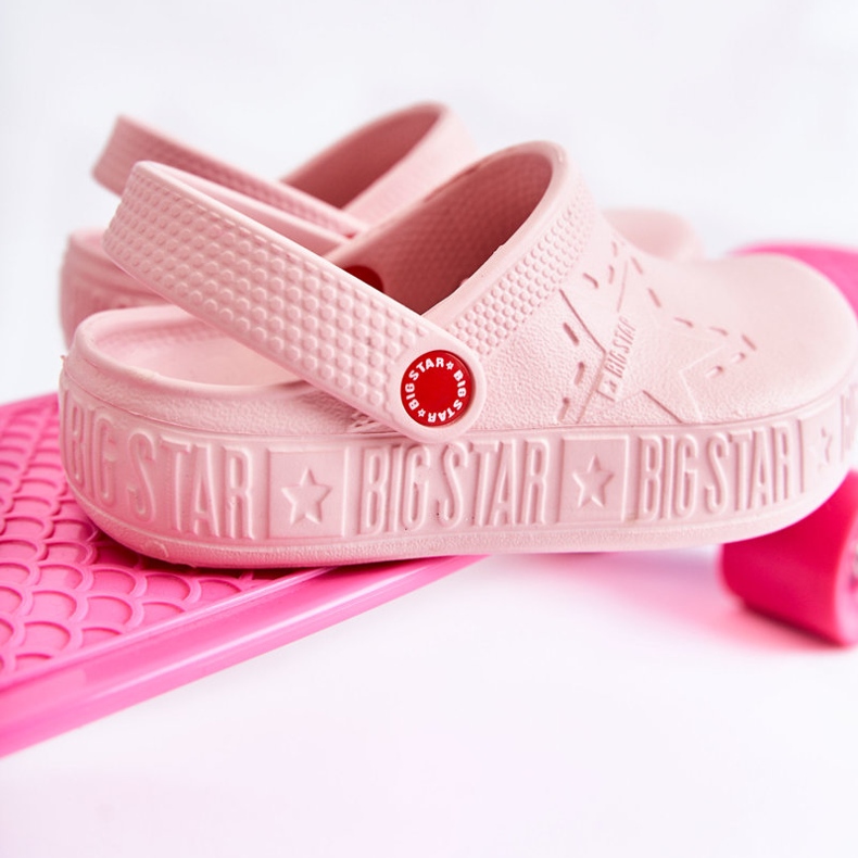 Leichte Kinderhausschuhe Kroks Big Star II375007 Rosa 2