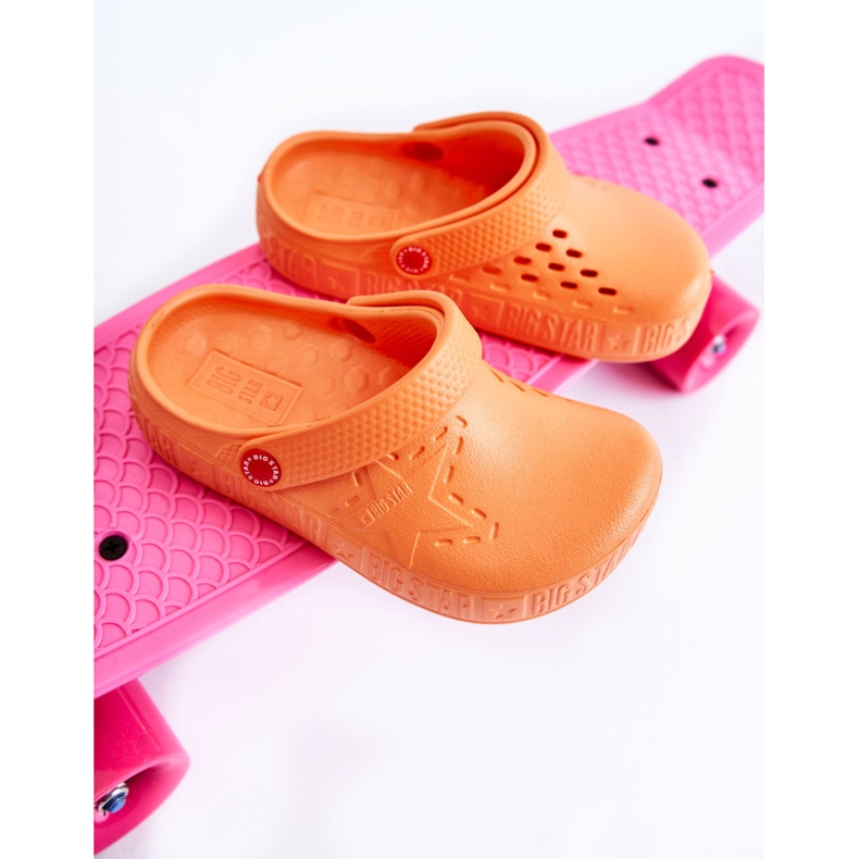 Leichte Kinderhausschuhe Kroks Big Star II375008 Orange 2