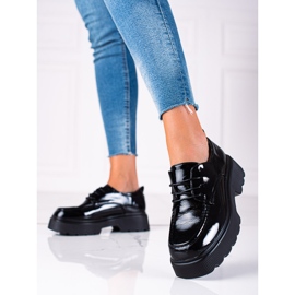 Schwarz lackierte Vinceza-Schuhe 1