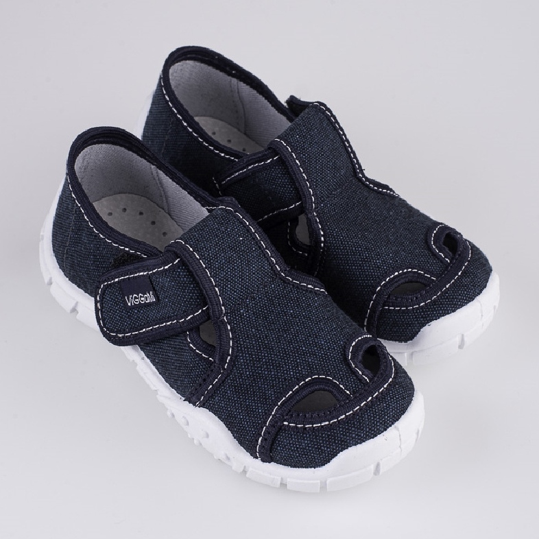 Hausschuhe für Jungen Viggami Adaś classic marineblau 1