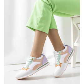 Kindler Damen-Sneakers in Weiß und Lila violett rosa 1