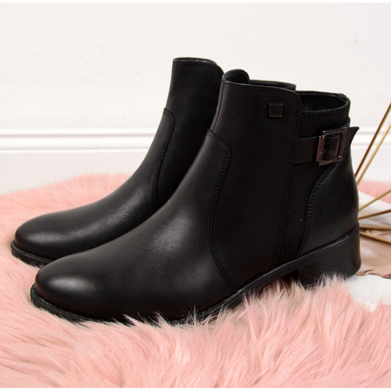 Damen Lederstiefel Dolce Pietro 0892 schwarz 2