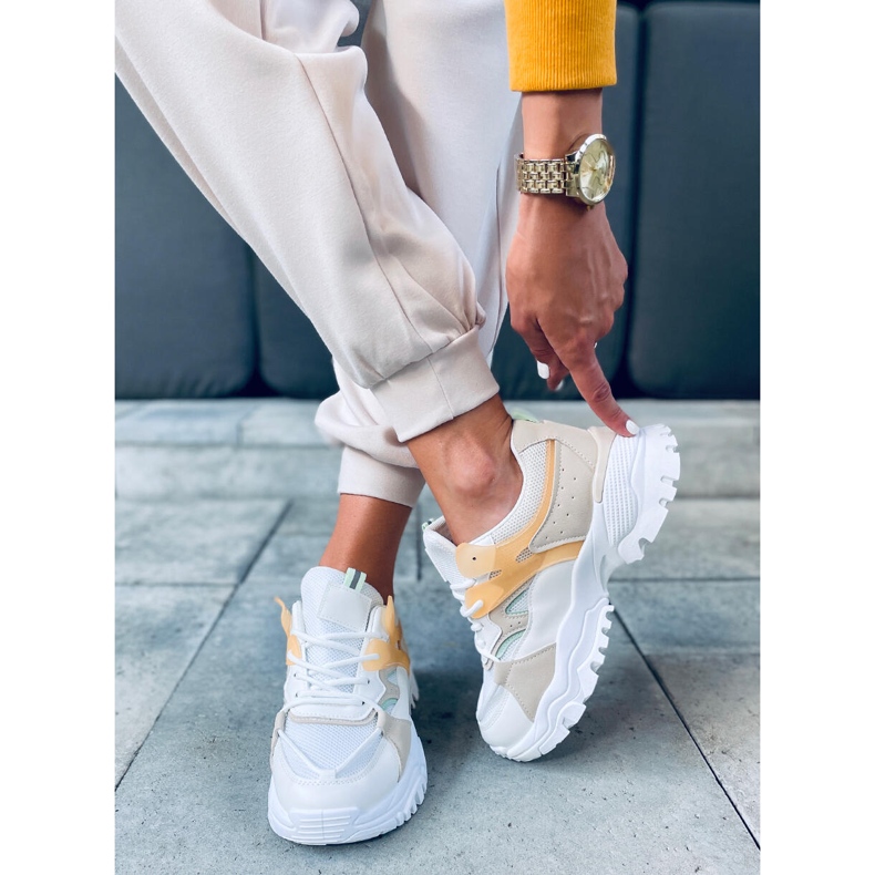 Vind Beige Turnschuhe mehrfarbig 1