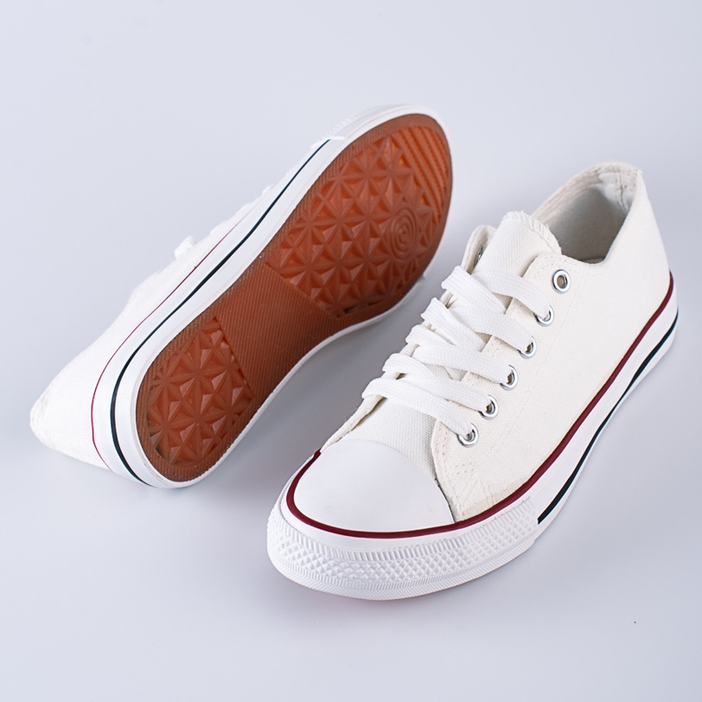 Klassische weiße Sneaker von Shelovet für Jugendliche 1