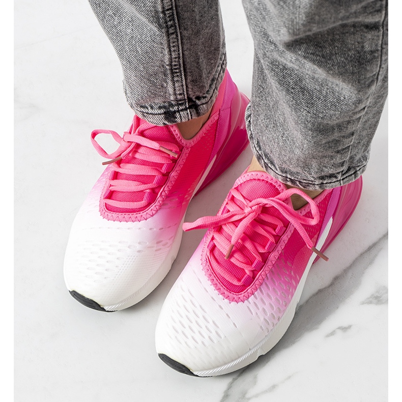 Sportliche Turnschuhe von Glaner in Rosa weiß 1