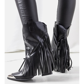 Wandos schwarze Cowboystiefel 1