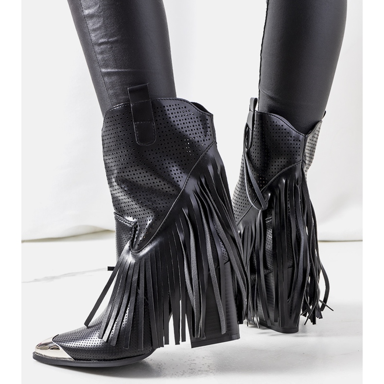 Wandos schwarze Cowboystiefel 1