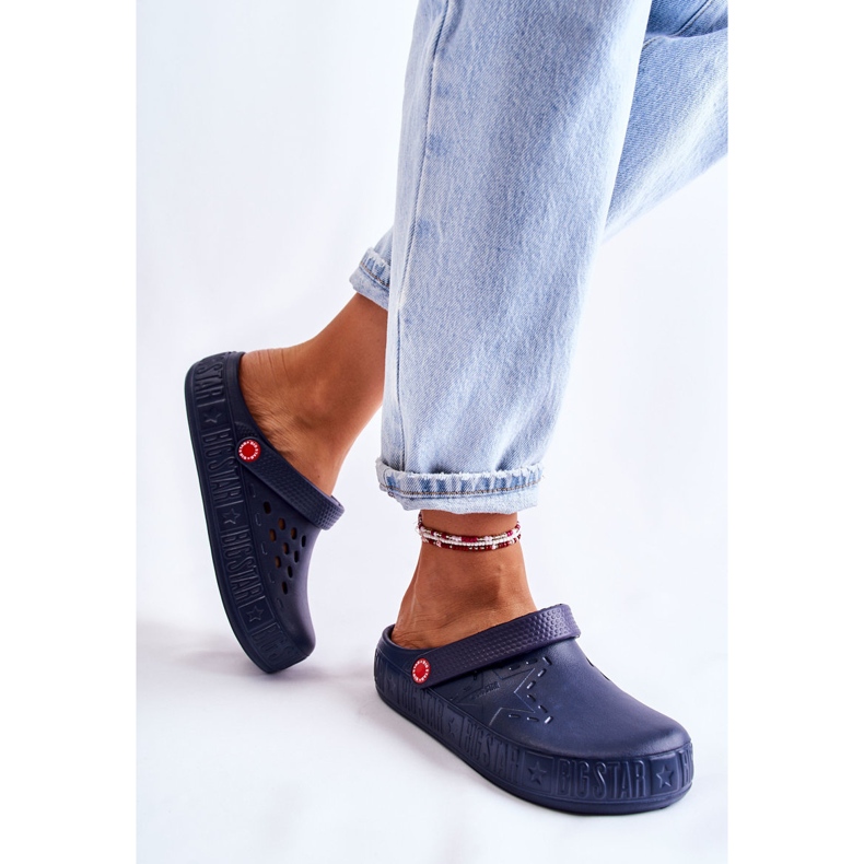 Leichte Hausschuhe für Damen Kroks Big Star II275002 Marineblau 2