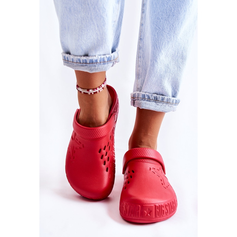 Leichte Hausschuhe für Damen Kroks Big Star II275004 Rot 1