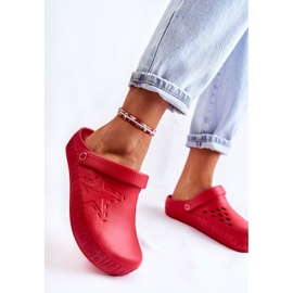Leichte Hausschuhe für Damen Kroks Big Star II275004 Rot 2