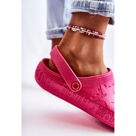 Leichte Hausschuhe für Damen Kroks Big Star II275007 Fuchsia rosa 5