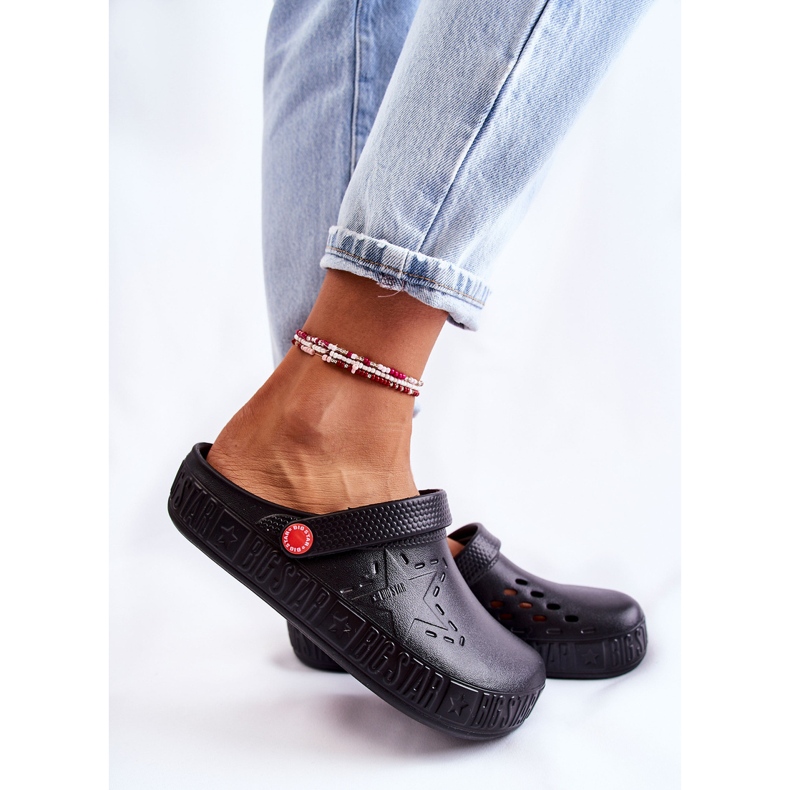 Leichte Hausschuhe für Damen Kroks Big Star II275001 Schwarz 1