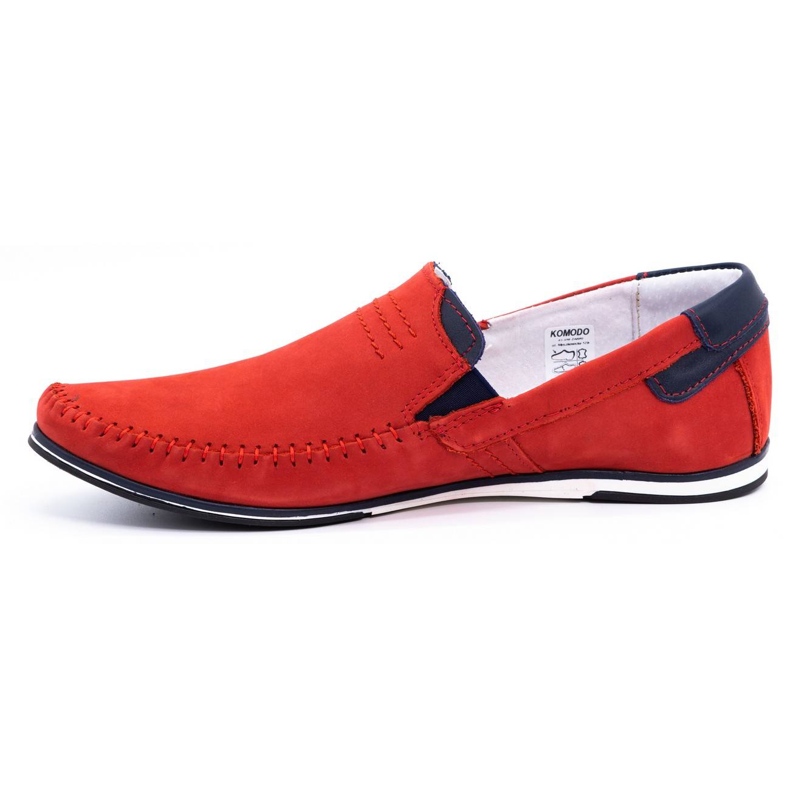 KOMODO Herren Leder Loafer 876 rot 1