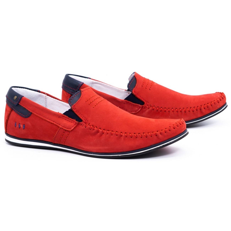 KOMODO Herren Leder Loafer 876 rot 2