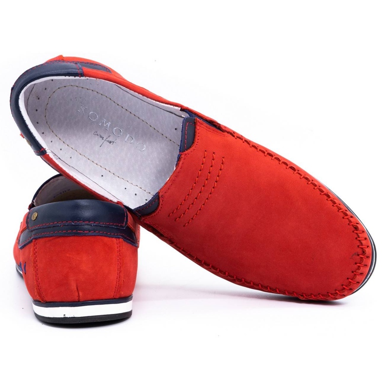 KOMODO Herren Leder Loafer 876 rot 4