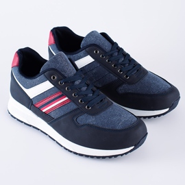 Bequeme marineblaue Shelovet Herren Sportschuhe navy blau 2