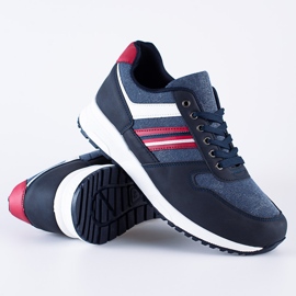 Bequeme marineblaue Shelovet Herren Sportschuhe navy blau 1