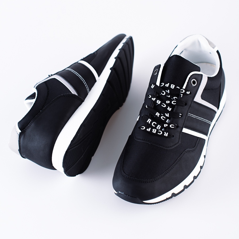 Bequeme schwarze Shelovet Herren Sportschuhe 2