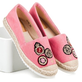 Jolyvia Espadrilles mit Patches rosa 1