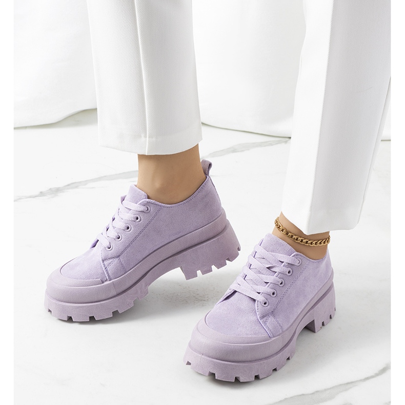 BM Lila Turnschuhe auf der Dearth-Plattform violett 1