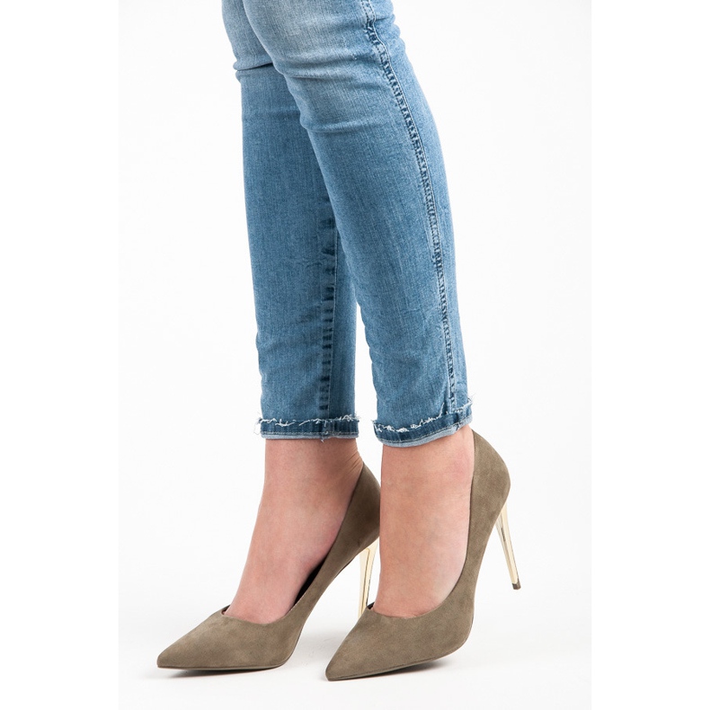 Seastar Wildleder-Pumps an einer Nadel grau 1