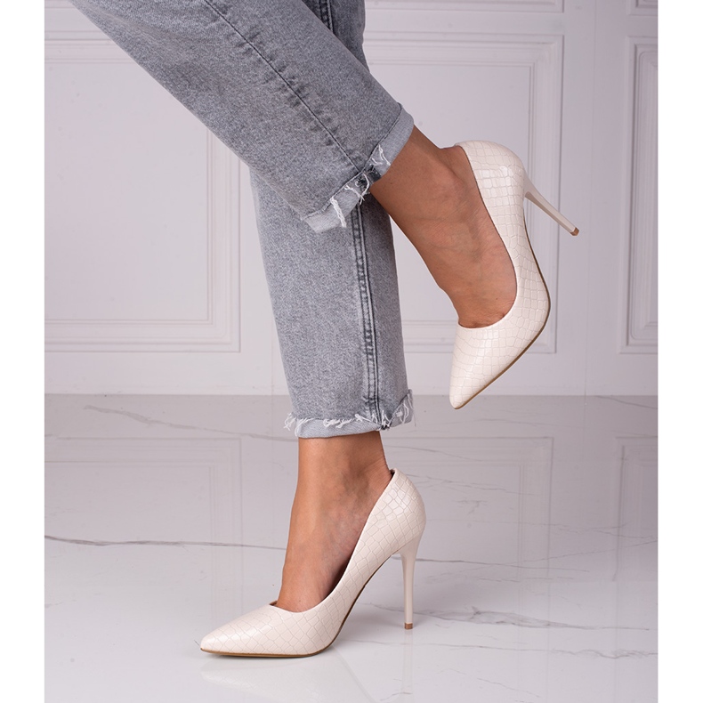 Goodin Modische Pumps an einer Stecknadel beige 1