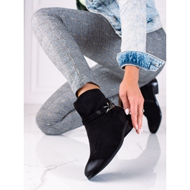 W. Potocki Potocki Damenstiefel, Cowboystiefel mit Kette schwarz 1