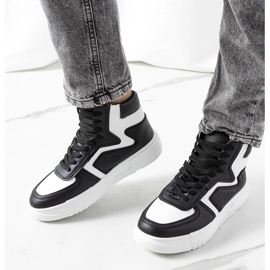 Knöchelturnschuhe in Schwarz mit Rosen 2