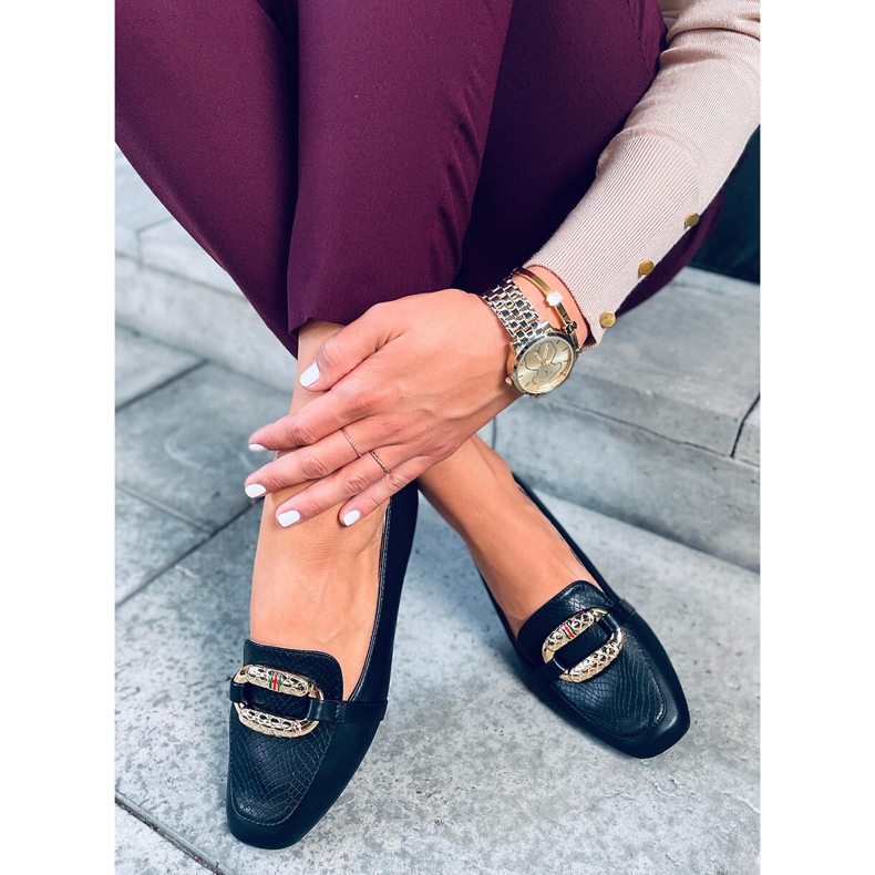 Sajmon Schwarze Loafer für Damen 1