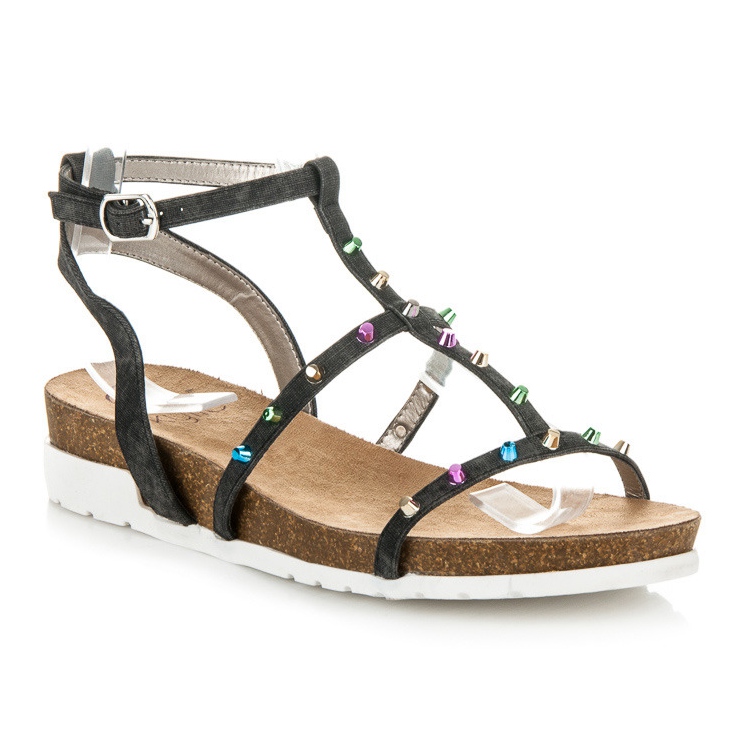 KYLIE Sandalen mit Keilabsatz schwarz 1