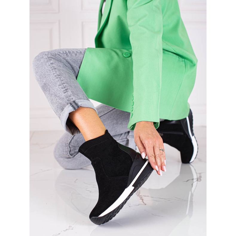 Vinceza Damen-Sportstiefel auf schwarzem Plateau 2