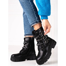 Shelovet Damen-Rockstiefel schwarz 1